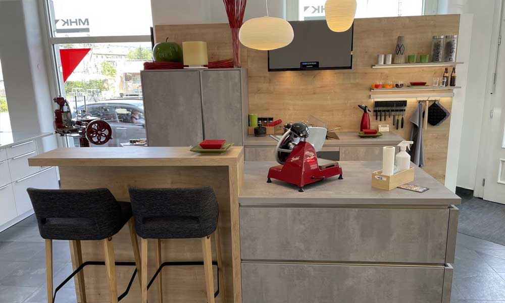 Moderne Einbauküche in Betonoptik - Abverkauf