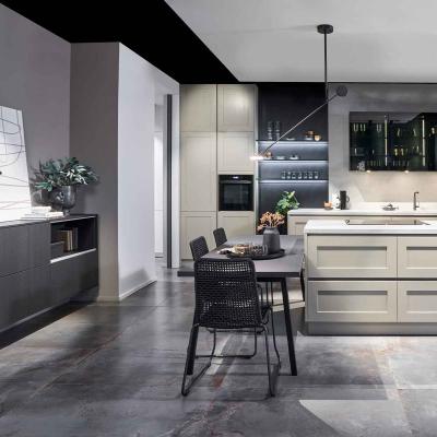 Kueche 14 A Hampton Umbra Natur Montreal Feineiche Schwarz